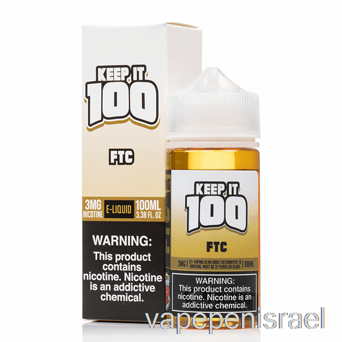 חד פעמי Vape Israel Ftc - Keep It 100 E-liquid - 100ml 3mg